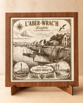 Tableau en bois L’Aber-Wrac’h – Souvenir de Landéda