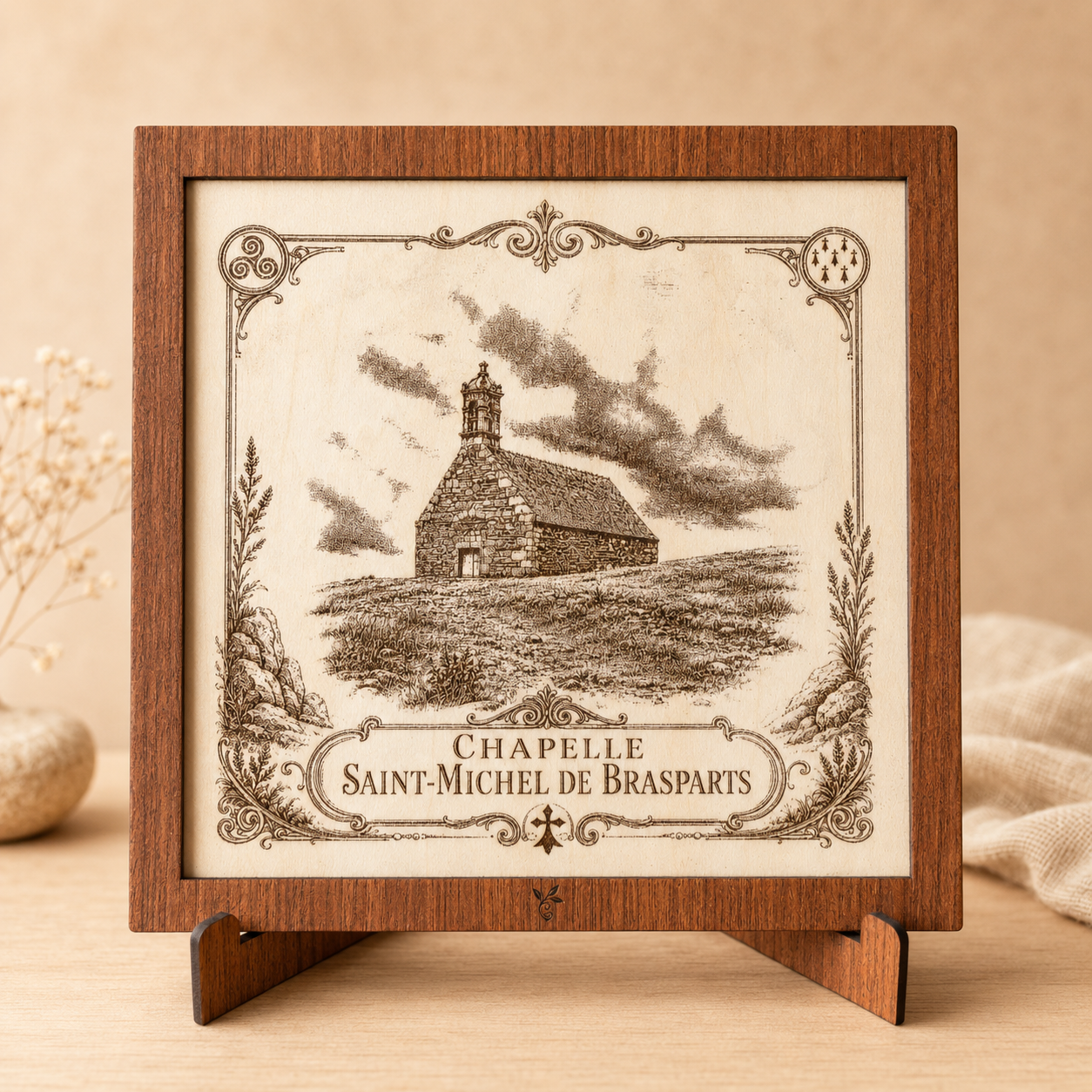 Tableau photographique en bois – Chapelle Saint-Michel de Brasparts