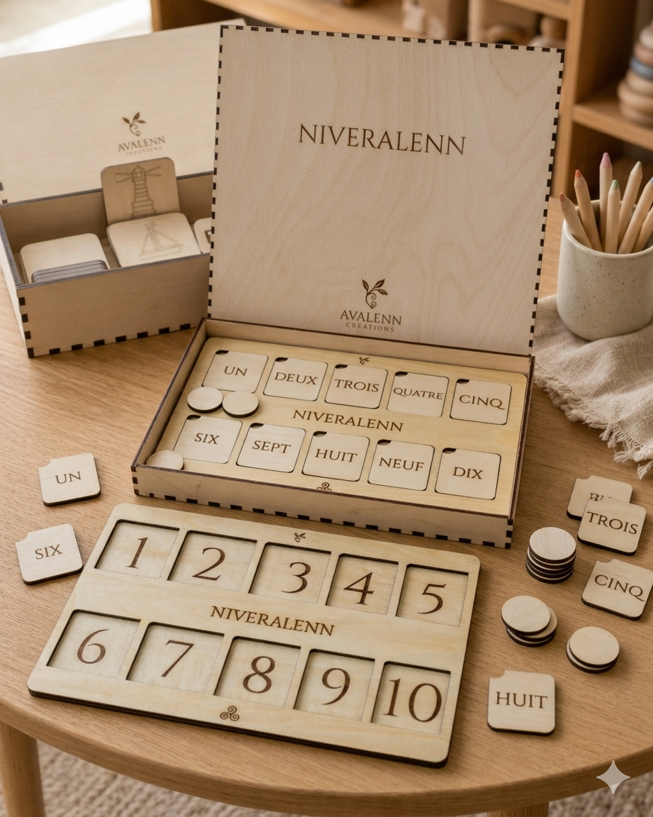 Niveralenn | Jeu éducatif en bois pour apprendre à compter – Avalenn