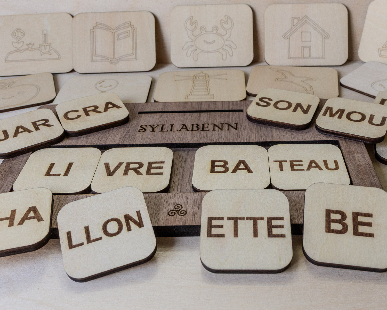 Syllabenn – Jeu éducatif en bois pour apprendre les syllabes