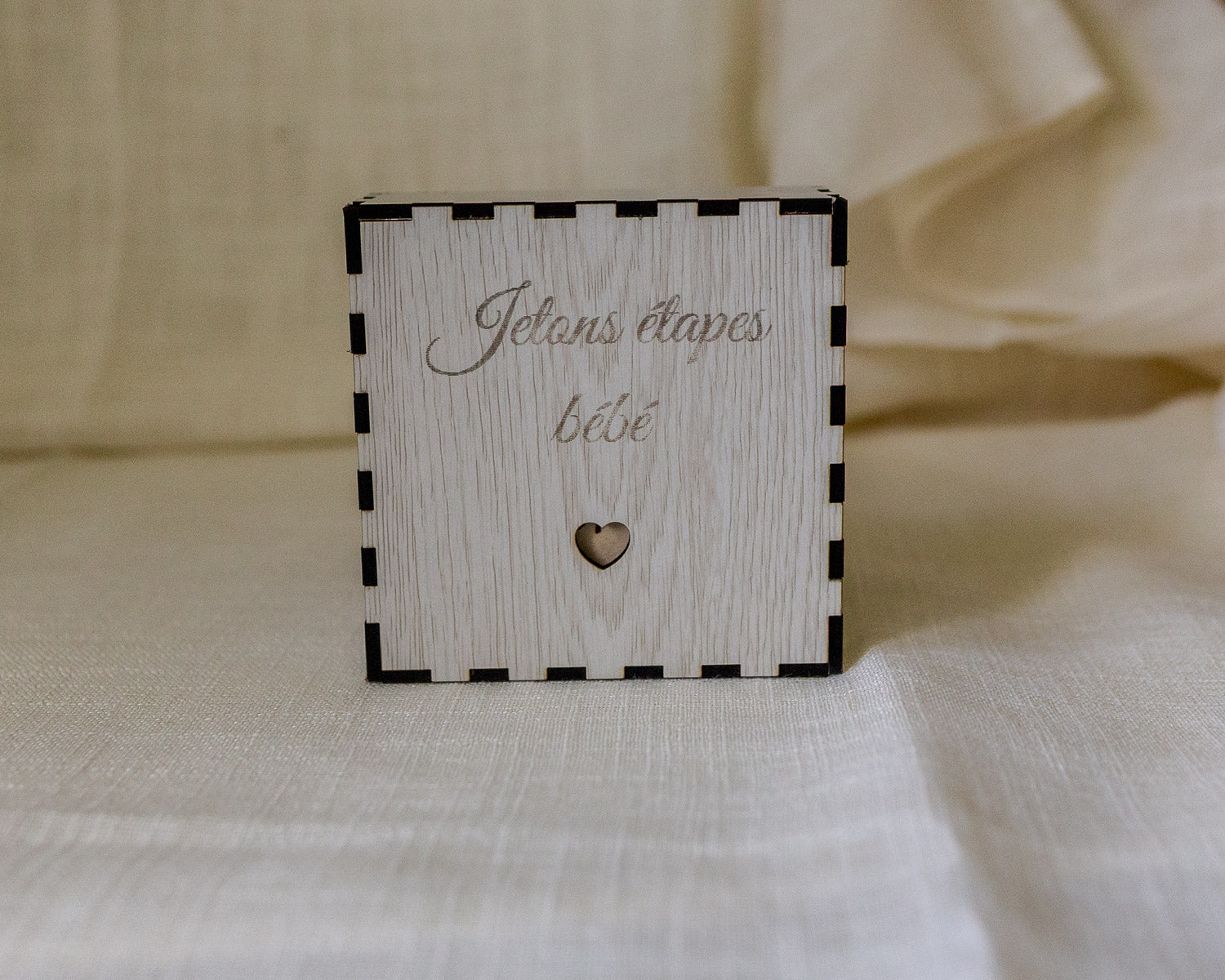 Jetons Étapes Bébé en Bois – Coffret Souvenir des 12 Premiers Mois