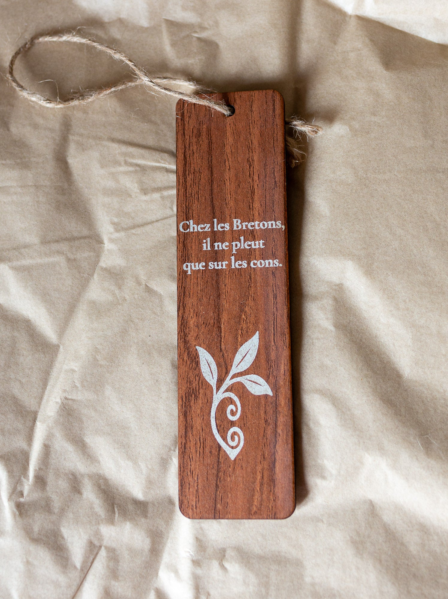 Marque-page en Bois Gravé — Citations & Humour Breton 3 MARQUE-PAGES POUR 10€