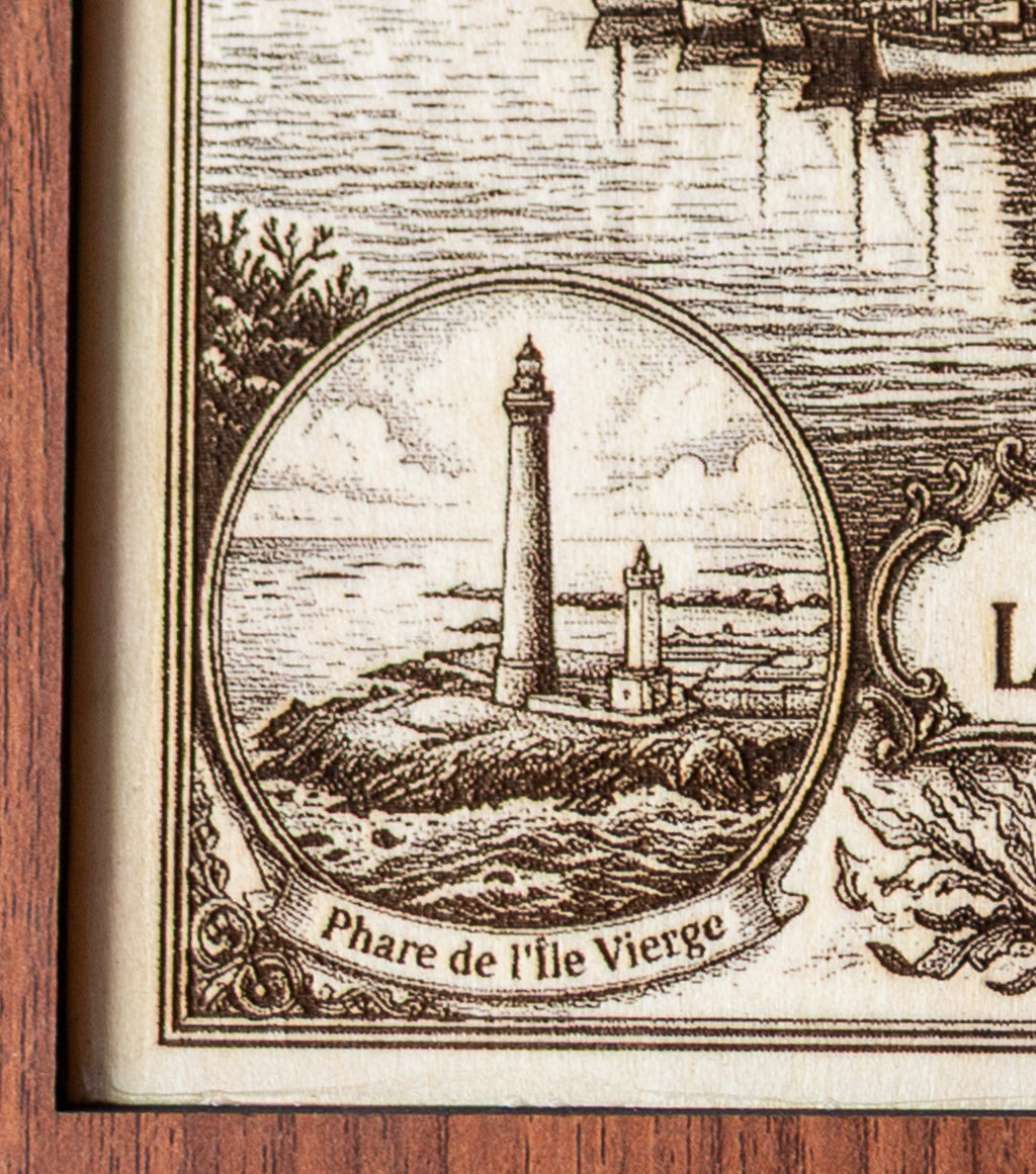 Tableau en bois L’Aber-Wrac’h – Souvenir de Landéda