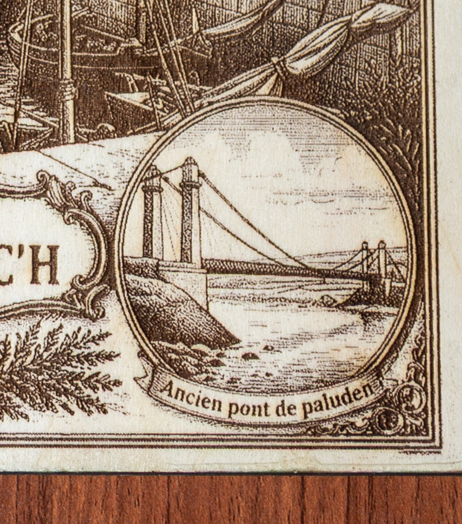 Tableau en bois L’Aber-Wrac’h – Souvenir de Landéda