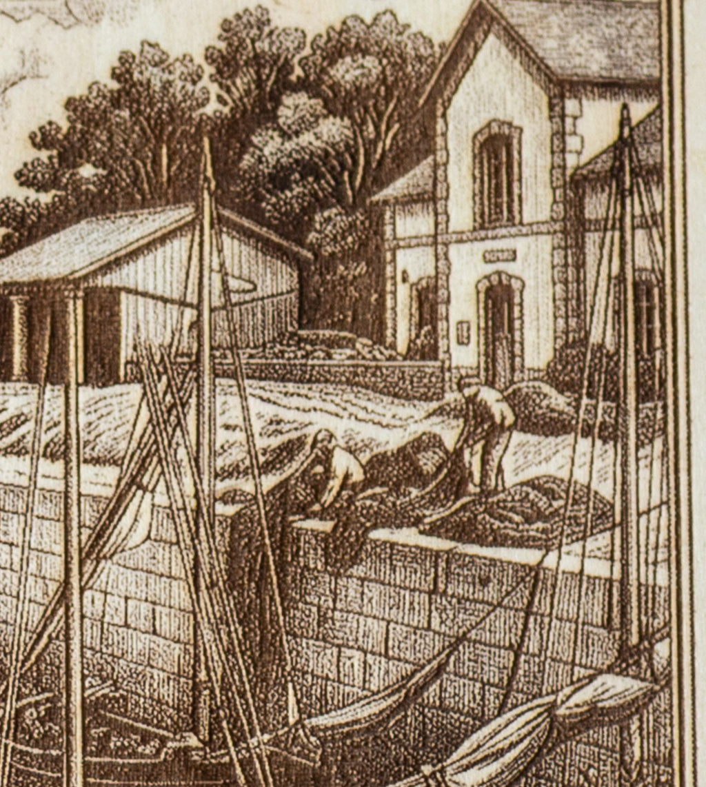 Tableau en bois L’Aber-Wrac’h – Souvenir de Landéda