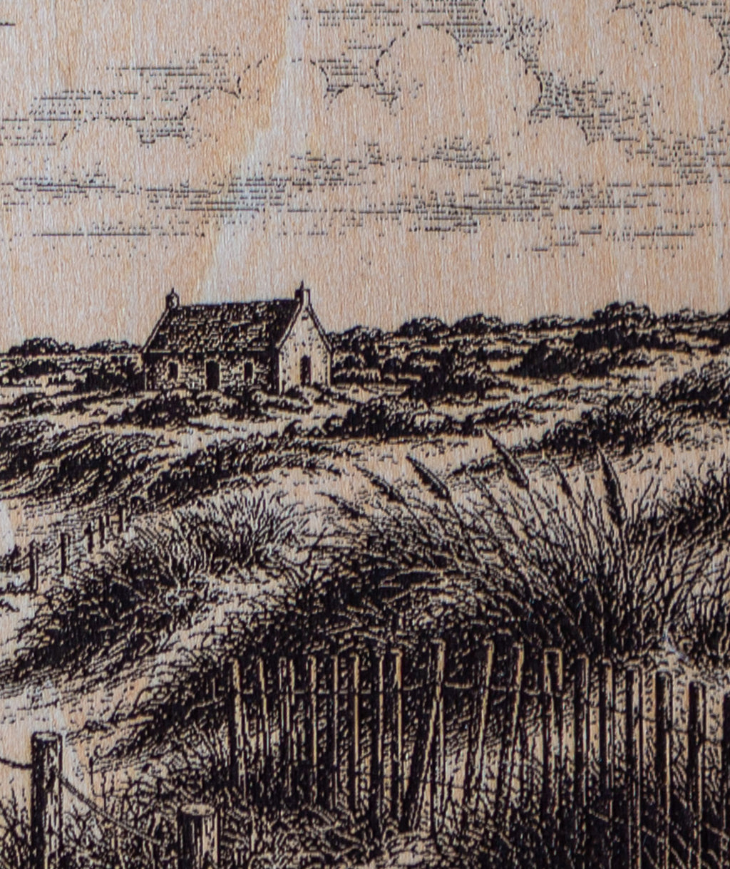 Tableau en bois Plouescat – Keremma, les dunes de la Côte des Sables