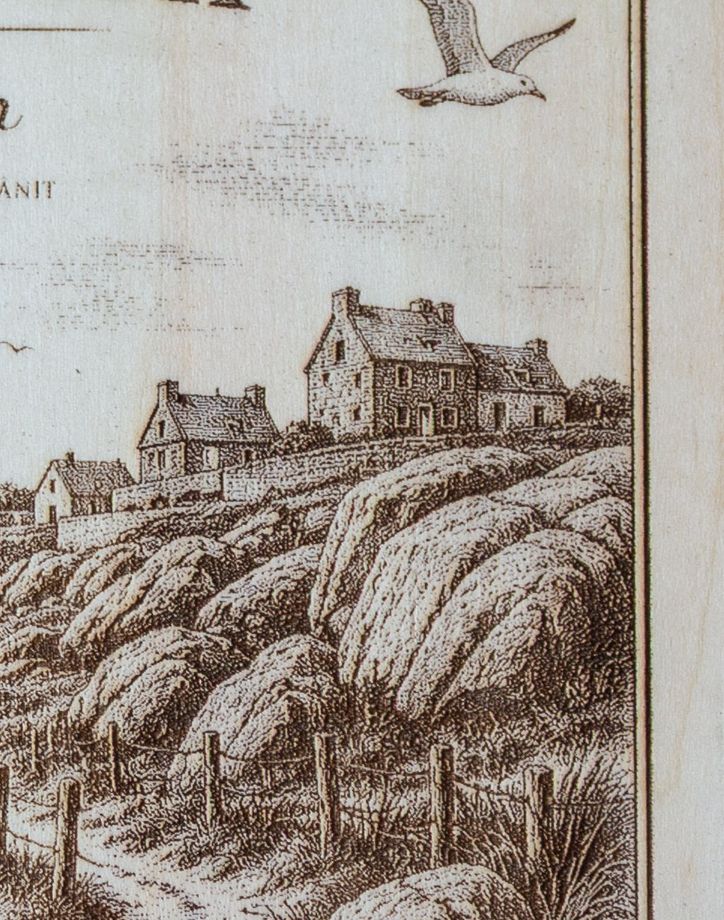 Tableau en bois Plouescat – Porsguen, la côte sauvage et le granit
