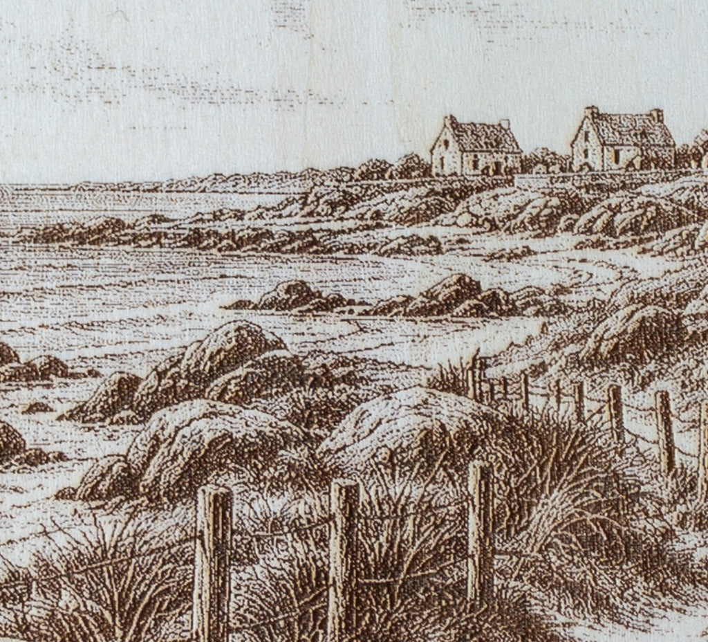 Tableau en bois Plouescat – Porsguen, la côte sauvage et le granit
