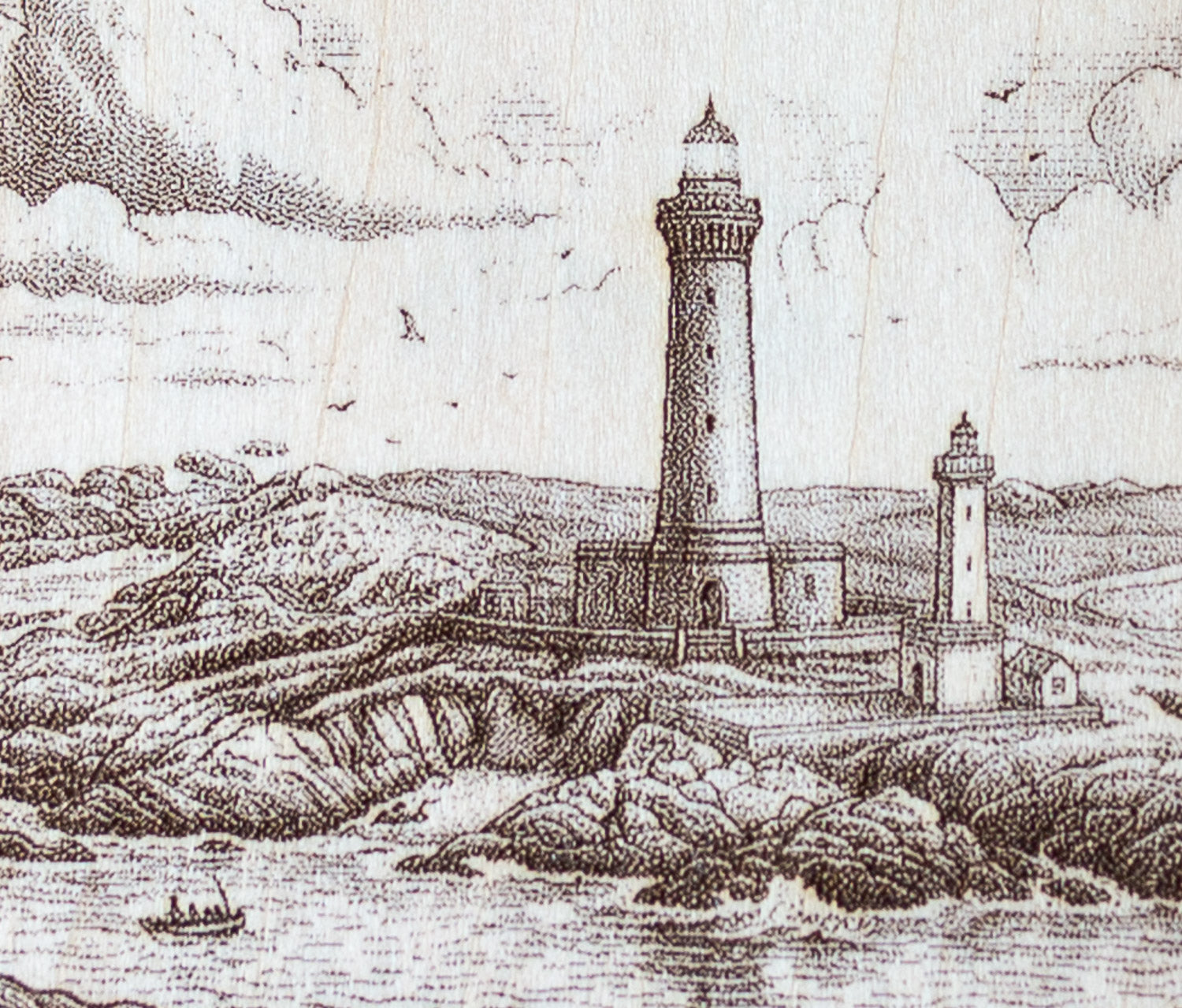 Tableau en bois Plouguerneau – L’Île Vierge