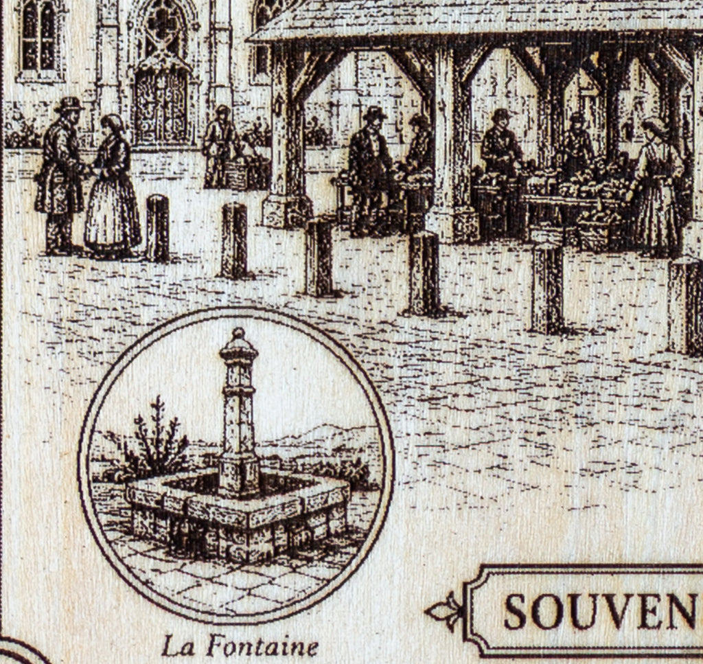 Tableau en bois Plouescat – Les Halles