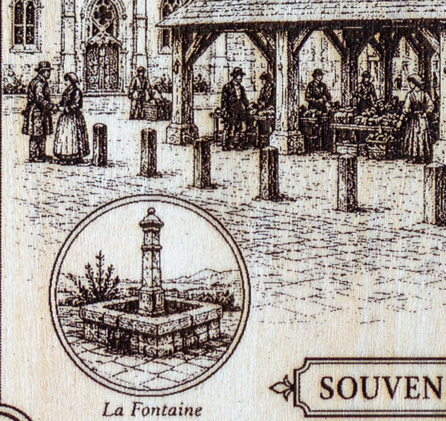 Tableau en bois Plouescat – Les Halles
