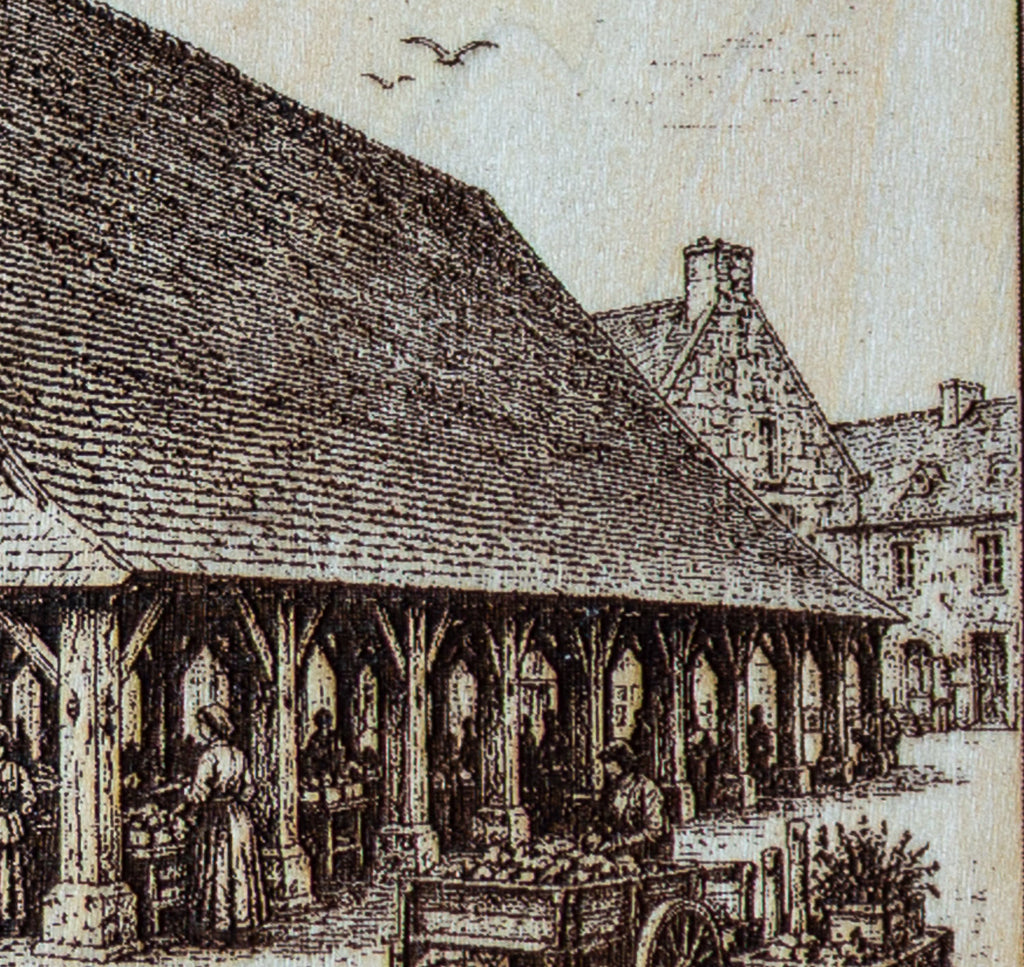 Tableau en bois Plouescat – Les Halles