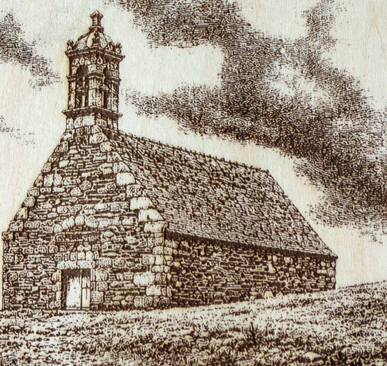 Tableau photographique en bois – Chapelle Saint-Michel de Brasparts