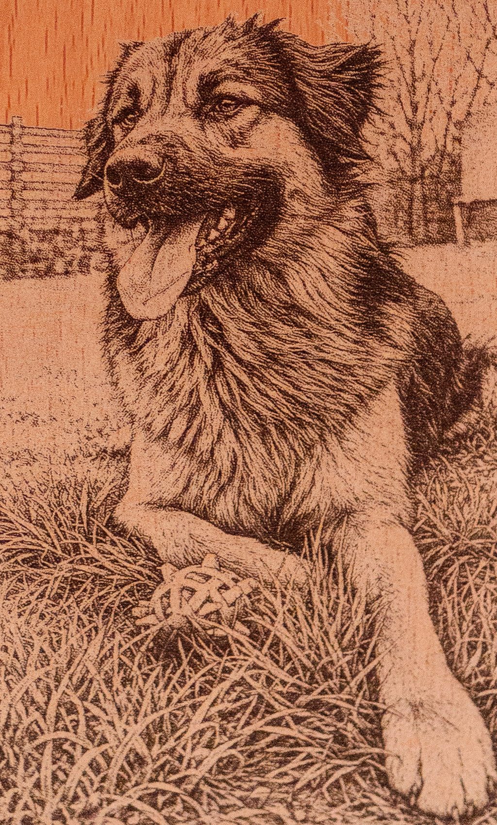 Portrait animal personnalisé gravé sur bois